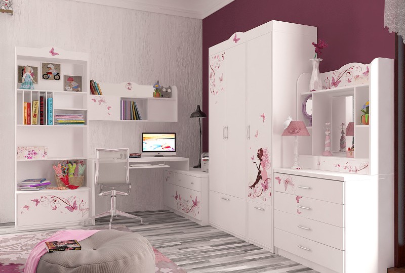 Полка навесная к столу "Фея" без/со стразами Swarovski