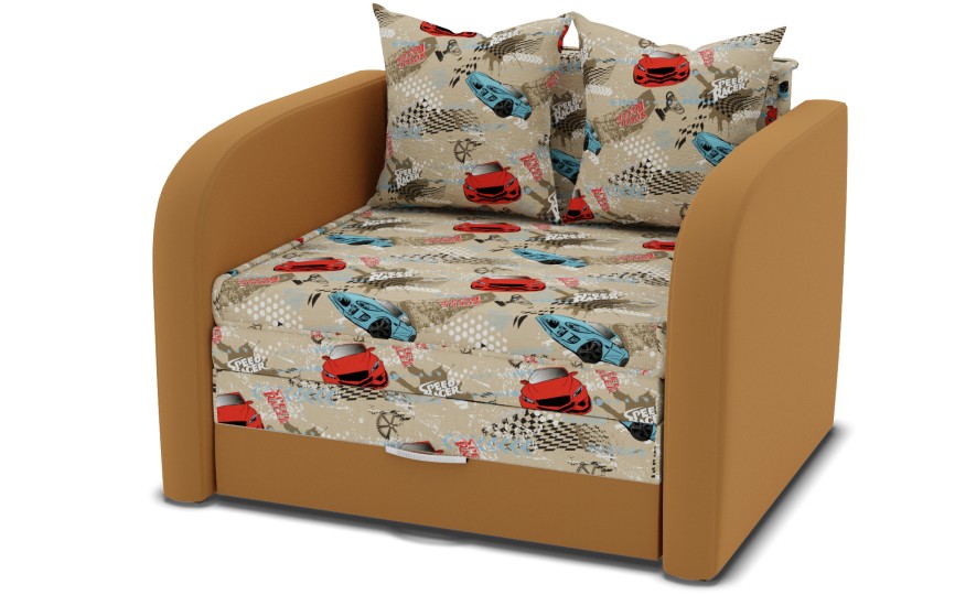 Диван Мультик Машинки бежевый 