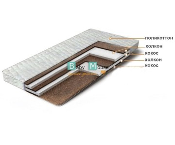 Матрас беспружинный "Зебра" 200х80см/H15см Матрас беспружинный "Зебра" 200х80см/H15см