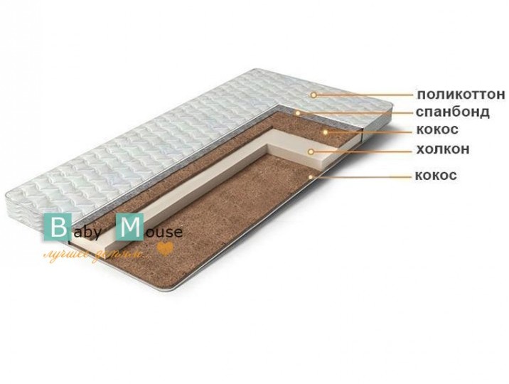 МАТРАС "КОКОС ЭЛИТ" 190X110СМ/H8СМ