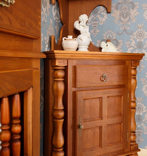 Буфет однодверный угловой Валенсия 2-28 на круглых ножках