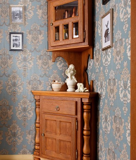 Буфет однодверный угловой Валенсия 2-28 на круглых ножках