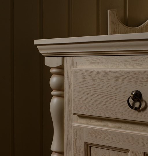 Буфет однодверный угловой Валенсия 2-28 на круглых ножках