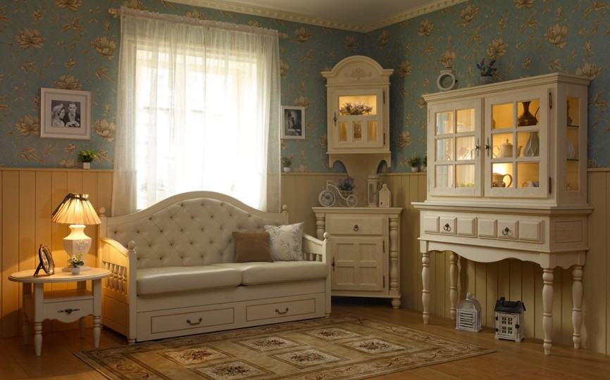 Буфет однодверный угловой Валенсия 2-28 на круглых ножках