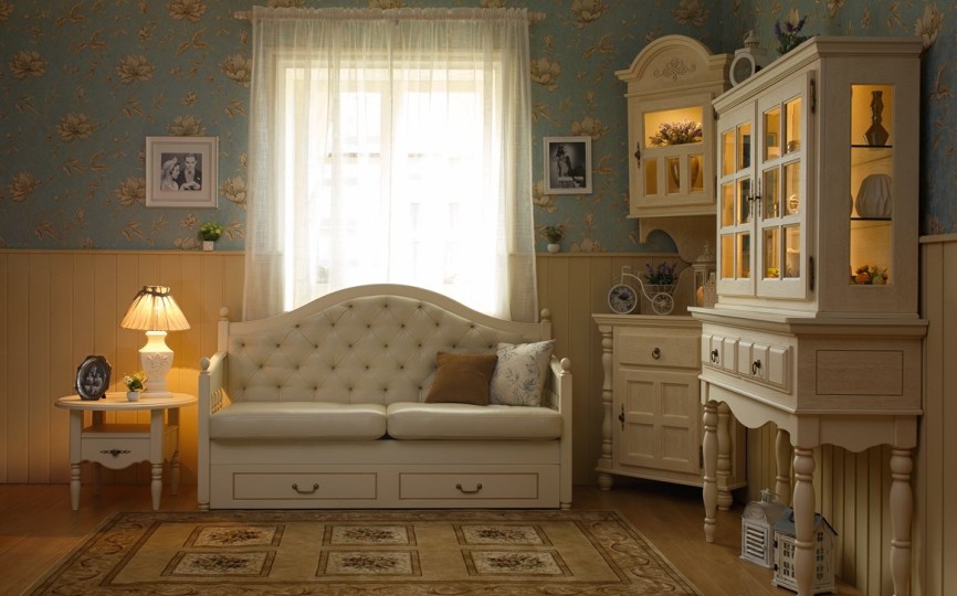 Буфет однодверный угловой Валенсия 2-28 на круглых ножках