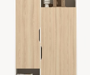 Шкаф 2х дверный высокий из серии Домик Белый