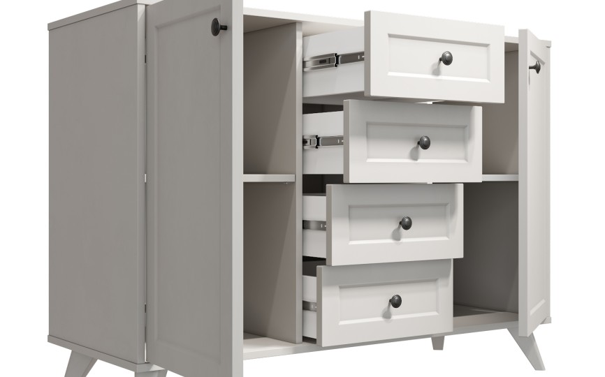 Комод Вильям комбинированный ВМ-13 кашемир/шарли керамика