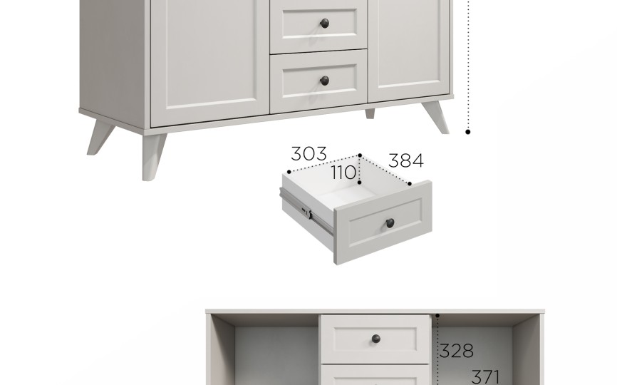 Комод Вильям комбинированный ВМ-13 кашемир/шарли керамика