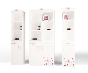 Стеллаж узкий "Фея" без/со стразами Swarovski левый или правый