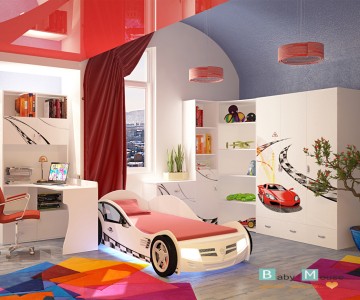 Детская комната "Formula" белая для мальчика Детская комната "Formula" белая для мальчика