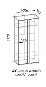 Шкаф угловой левый Моно ШУ