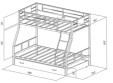 Металлическая двухъярусная кровать "Гранада 1ПЯ"