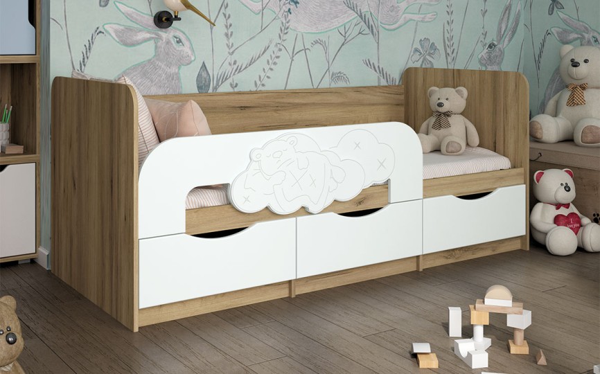 Кровать детская Мишки на облаке Кровать детская Мишки на облаке