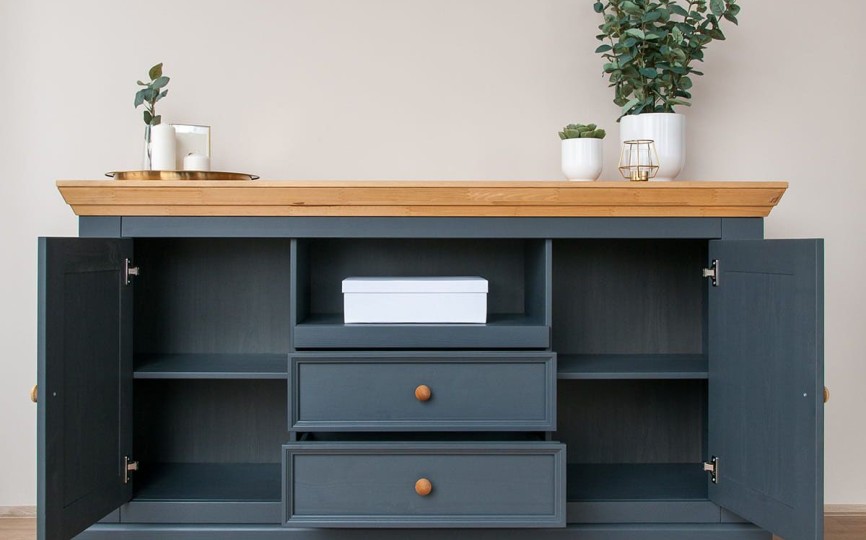 Комод Форест Графит, 2 двери, 2 ящика