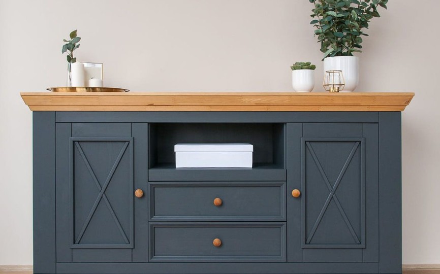 Комод Форест Графит, 2 двери, 2 ящика