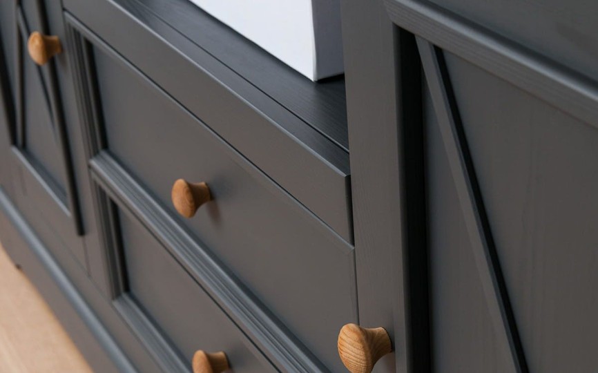 Комод Форест Графит, 2 двери, 2 ящика