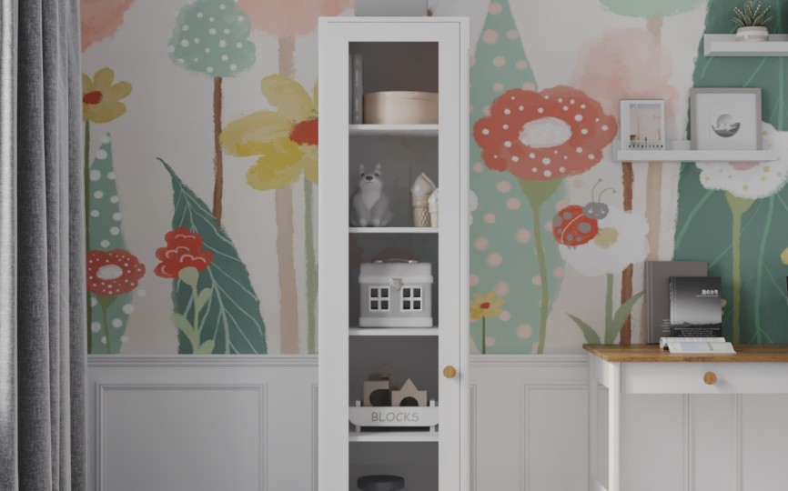 Шкаф для книг Наоми 17, однодверный