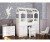 Кровать-чердак с лесенкой (160х80) белая с фотопечатью ДС-14