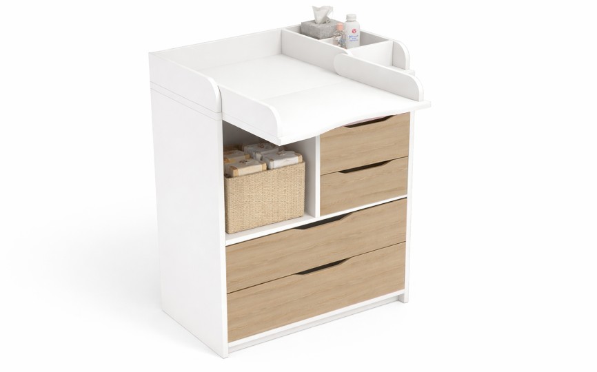 Комод пеленальный из серии Домик белый Комод пеленальный из серии Домик белый