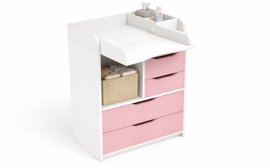 Комод пеленальный из серии Домик белый Комод пеленальный из серии Домик белый
