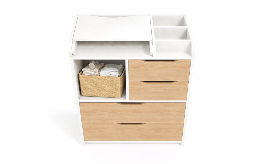 Комод пеленальный из серии Домик белый Комод пеленальный из серии Домик белый