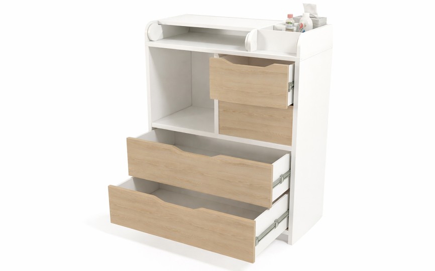 Комод пеленальный из серии Домик белый Комод пеленальный из серии Домик белый