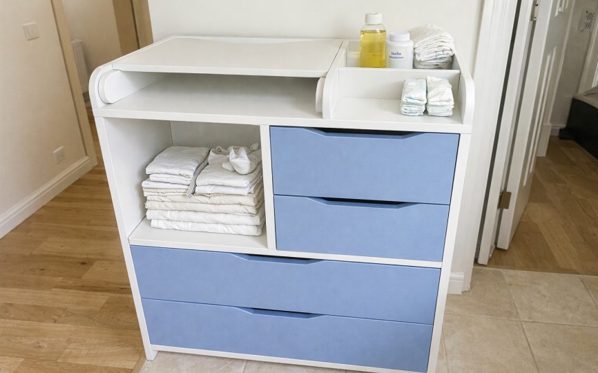 Комод пеленальный из серии Домик белый Комод пеленальный из серии Домик белый