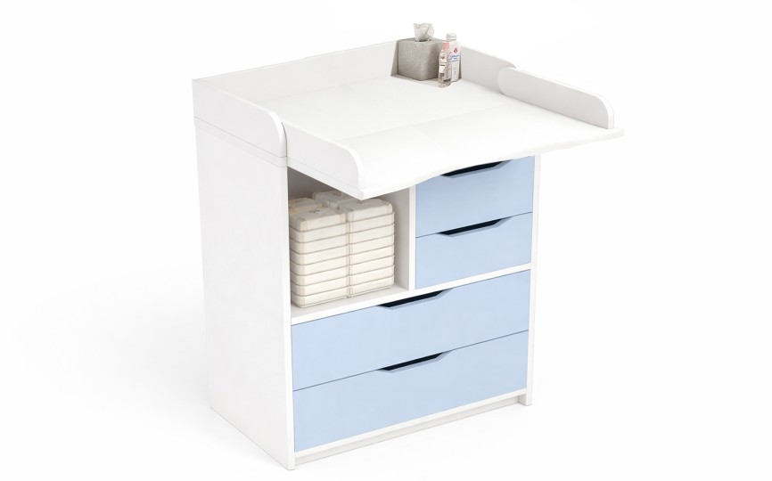 Комод пеленальный из серии Домик белый Комод пеленальный из серии Домик белый