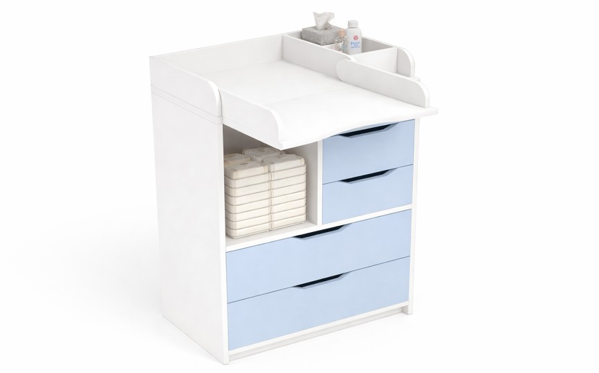 Комод пеленальный из серии Домик белый Комод пеленальный из серии Домик белый