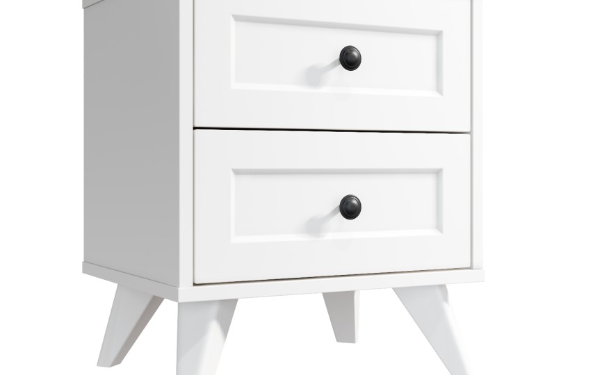 Тумба прикроватная Вильям ВМ-14 белый бриллиант/бланж