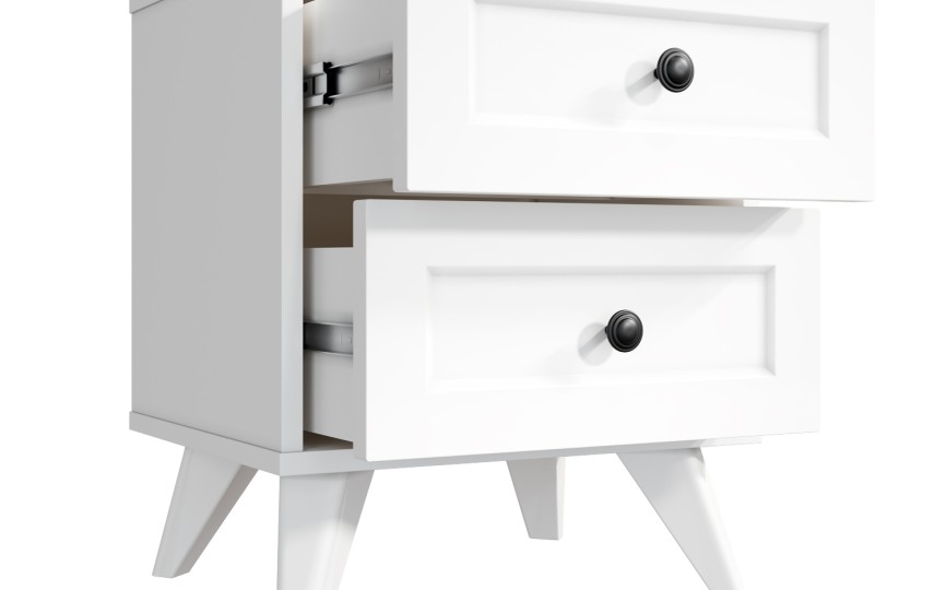 Тумба прикроватная Вильям ВМ-14 белый бриллиант/бланж