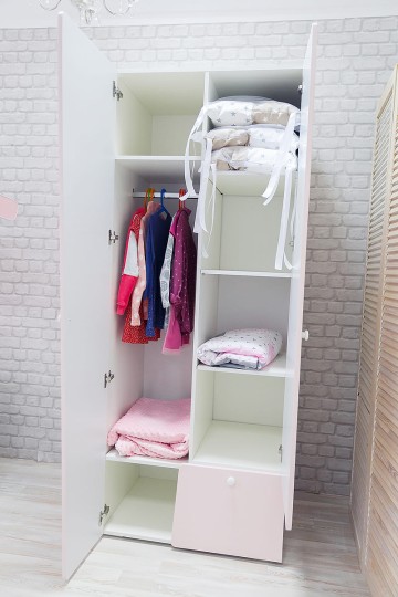 Шкаф 2-х дв. с ящиком Диагональ МДФ софт