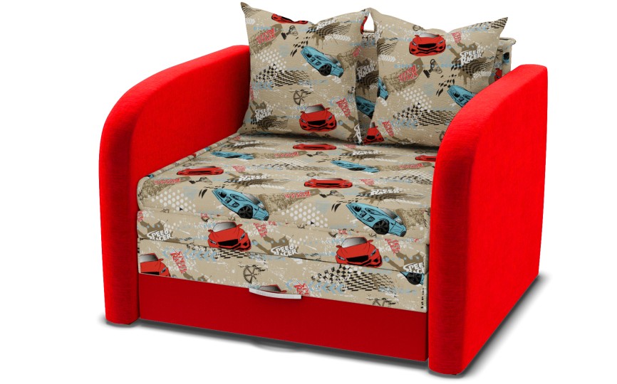 Диван Мультик Машинки красный