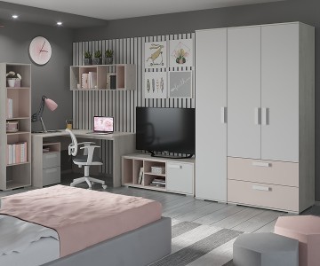 Детская комната для девочки "Румика Пинк" вариант 1