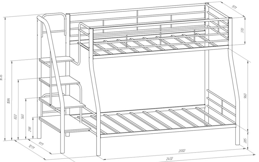 Двухъярусная кровать Толедо-1Я Двухъярусная кровать Толедо-1Я