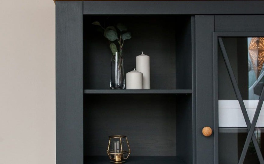 Комод Форест Графит, 2 двери и полки