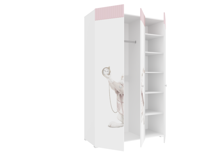 Шкаф трехдверный Алиса, штанга и полки