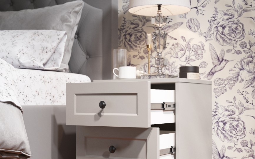 Тумба прикроватная Вильям ВМ-14 кашемир/шарли керамика