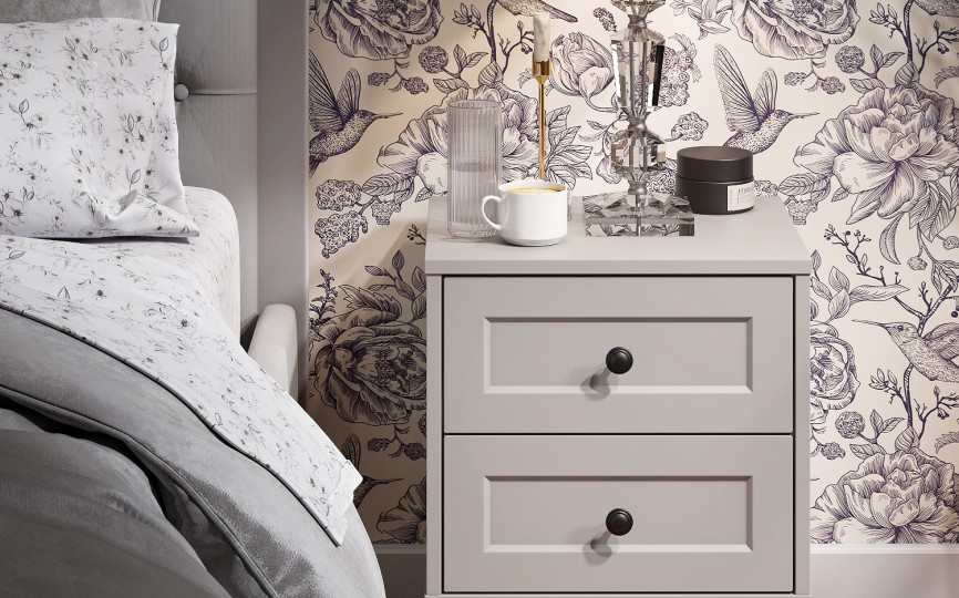 Тумба прикроватная Вильям ВМ-14 кашемир/шарли керамика