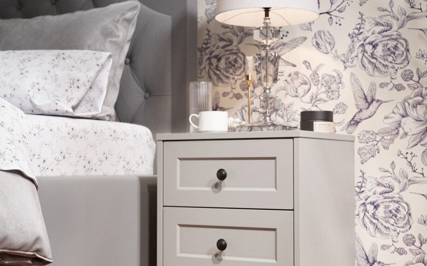 Тумба прикроватная Вильям ВМ-14 кашемир/шарли керамика