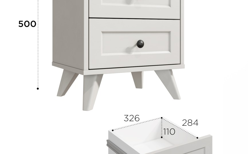 Тумба прикроватная Вильям ВМ-14 кашемир/шарли керамика