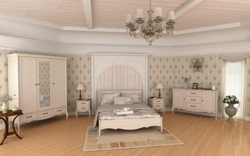 Кровать "Лебо" без изножья 160, 180х200 бежевый воск