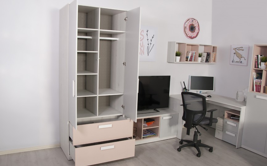 Детская комната для девочки "Румика Пинк" вариант 2