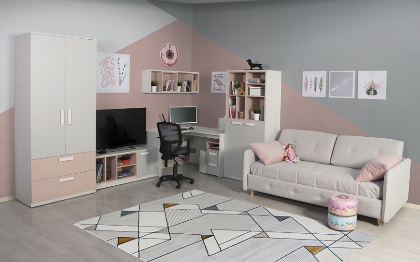 Детская комната для девочки "Румика Пинк" вариант 2