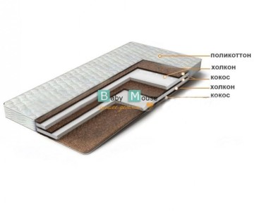 МАТРАС БЕСПРУЖИННЫЙ "ЗЕБРА" 190Х110СМ/H15СМ