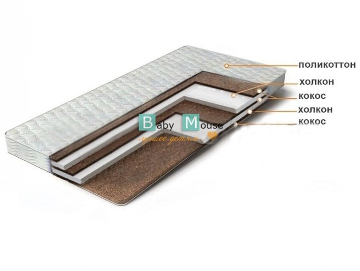 МАТРАС БЕСПРУЖИННЫЙ "ЗЕБРА" 190Х110СМ/H15СМ