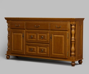 Комод Валенсия 2-31 на круглых ножках