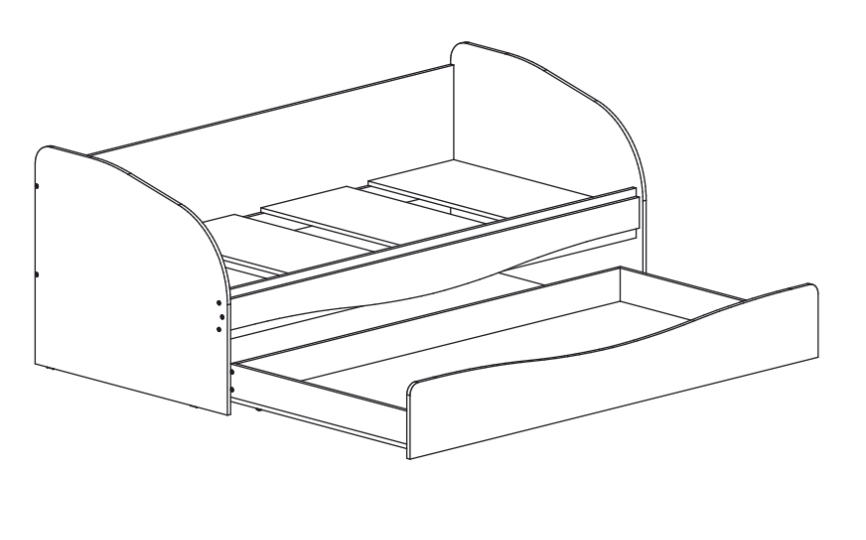 Кровать с выкатным спальным местом