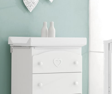 Комод пеленальный Erbesi Dolce (Долсе) с ванночкой