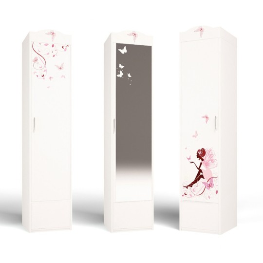 Шкаф с 1-й дверью "Фея" без/со стразами Swarovski